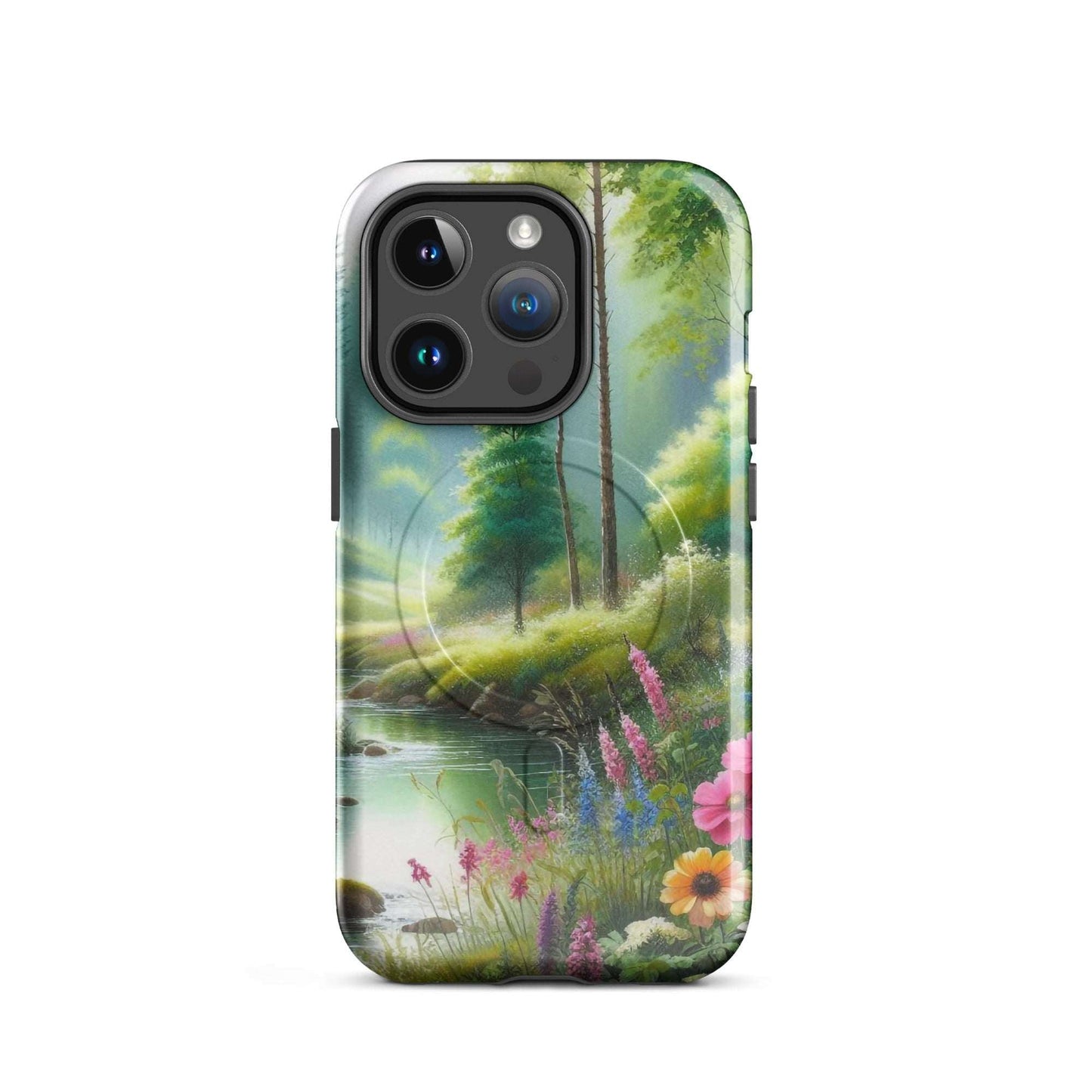 Wald in Wasserfarben - Hardcase iPhone®-Hülle mit MagSafe® - iPhone 14 Pro - GfoitMa