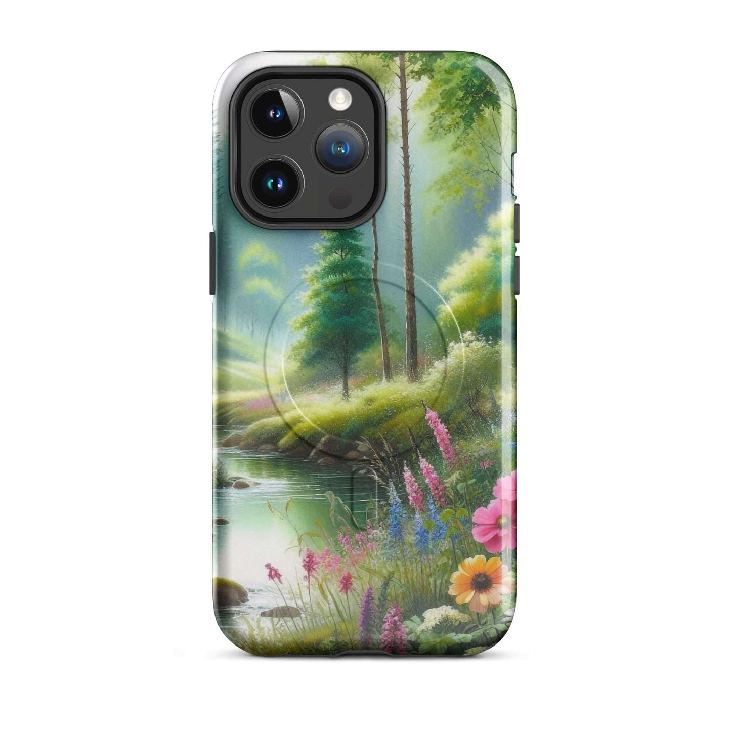 Wald in Wasserfarben - Hardcase iPhone®-Hülle mit MagSafe® - iPhone 14 Pro Max - GfoitMa