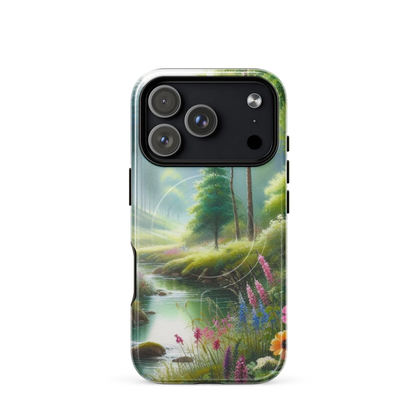 Wald in Wasserfarben - Hardcase iPhone®-Hülle mit MagSafe® - iPhone 17 Pro - GfoitMa