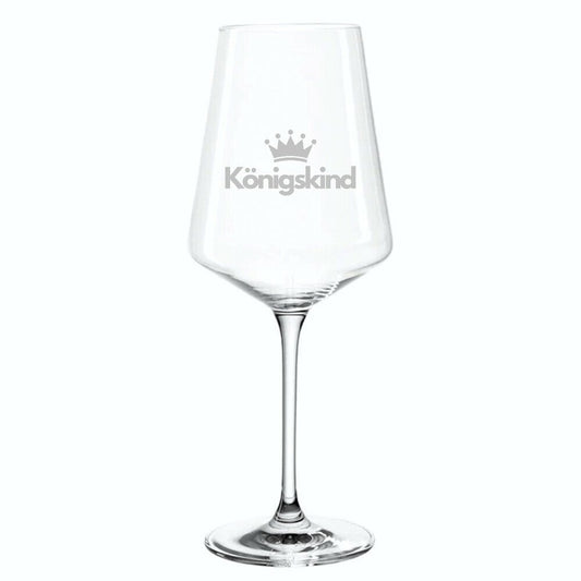 Weinglas „Königskind“ – stilvolles christliches Geschenk - LaserPng - 200ml - GfoitMa
