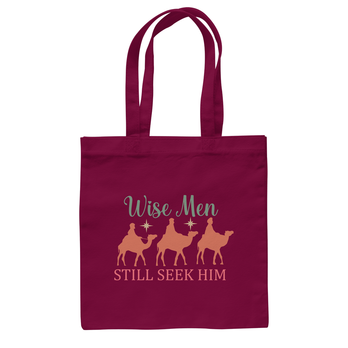 Weise Männer suchen ihn noch immer | Christliches Design mit den 3 Weisen - Baumwolltasche - Taschen - Burgundy - GfoitMa