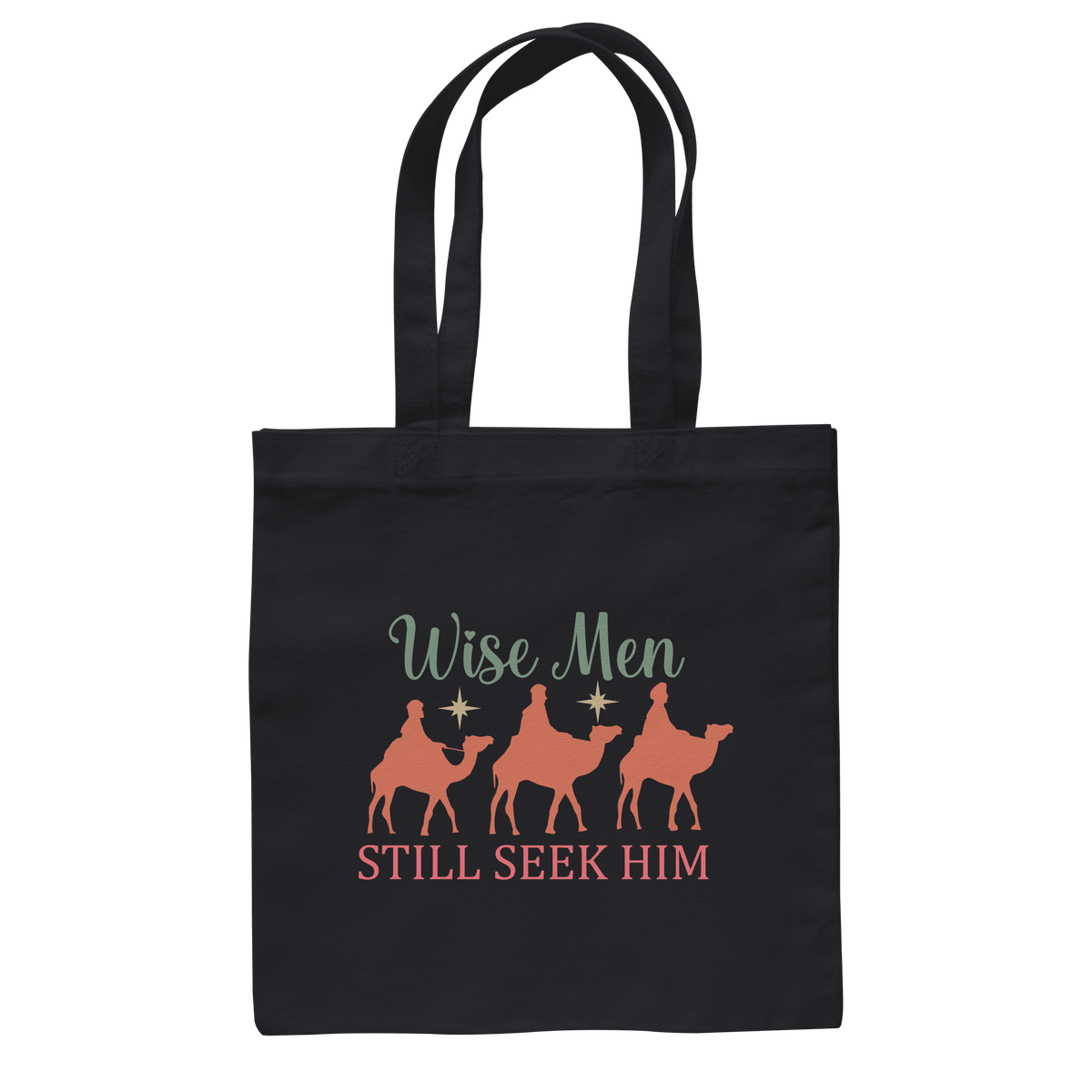 Weise Männer suchen ihn noch immer | Christliches Design mit den 3 Weisen - Baumwolltasche - Taschen - Black - GfoitMa