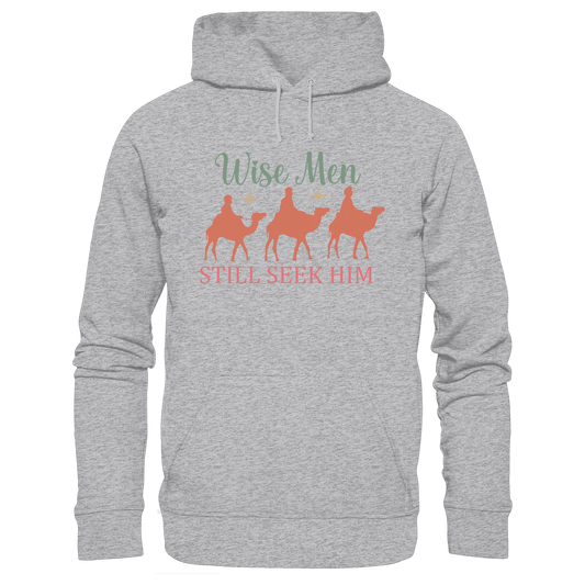 Weise Männer suchen ihn noch immer | Christliches Design mit den 3 Weisen - Premium Unisex Hoodie - Hoodies - Heather Grey (meliert) - GfoitMa