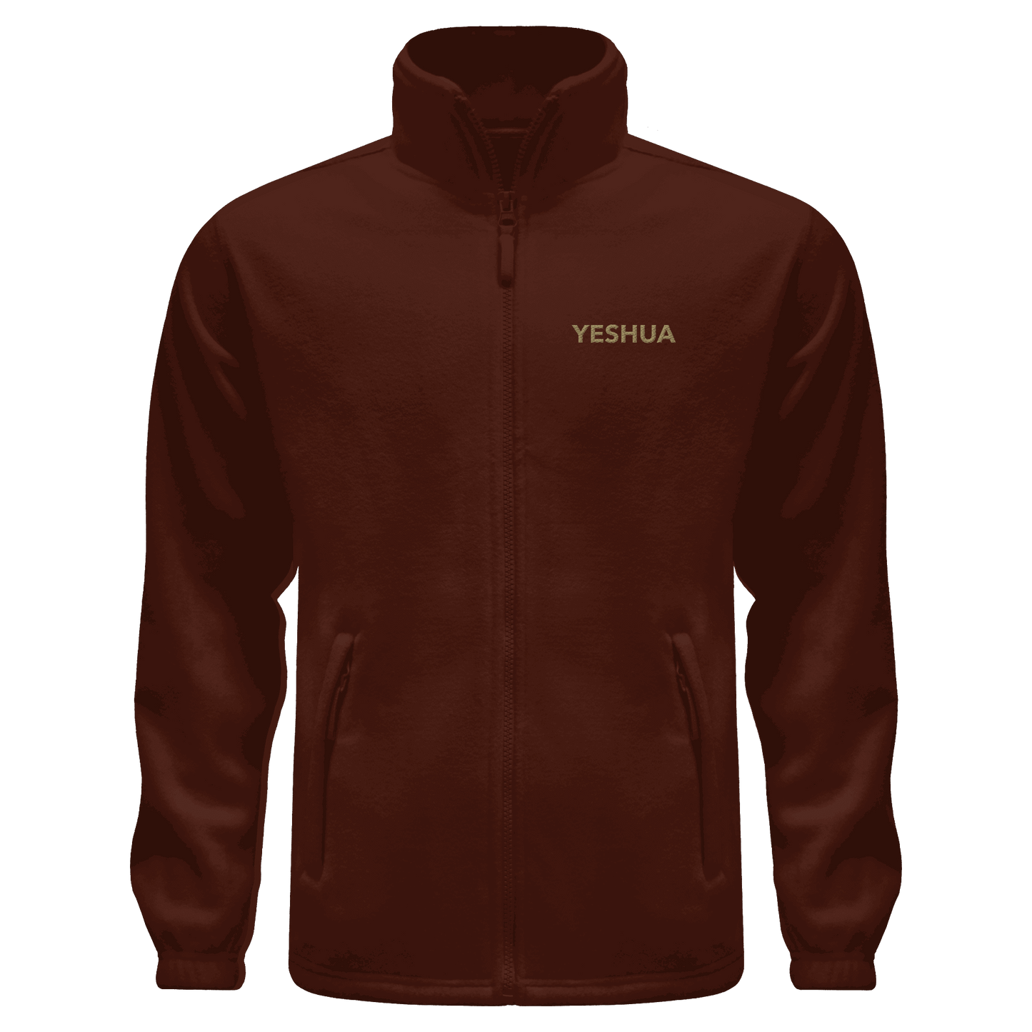 YESHUA – Der Name über allen Namen | Christliche Kleidung - Fleece Jacket - Jacken/ Zipper - Dark Chocolate - GfoitMa