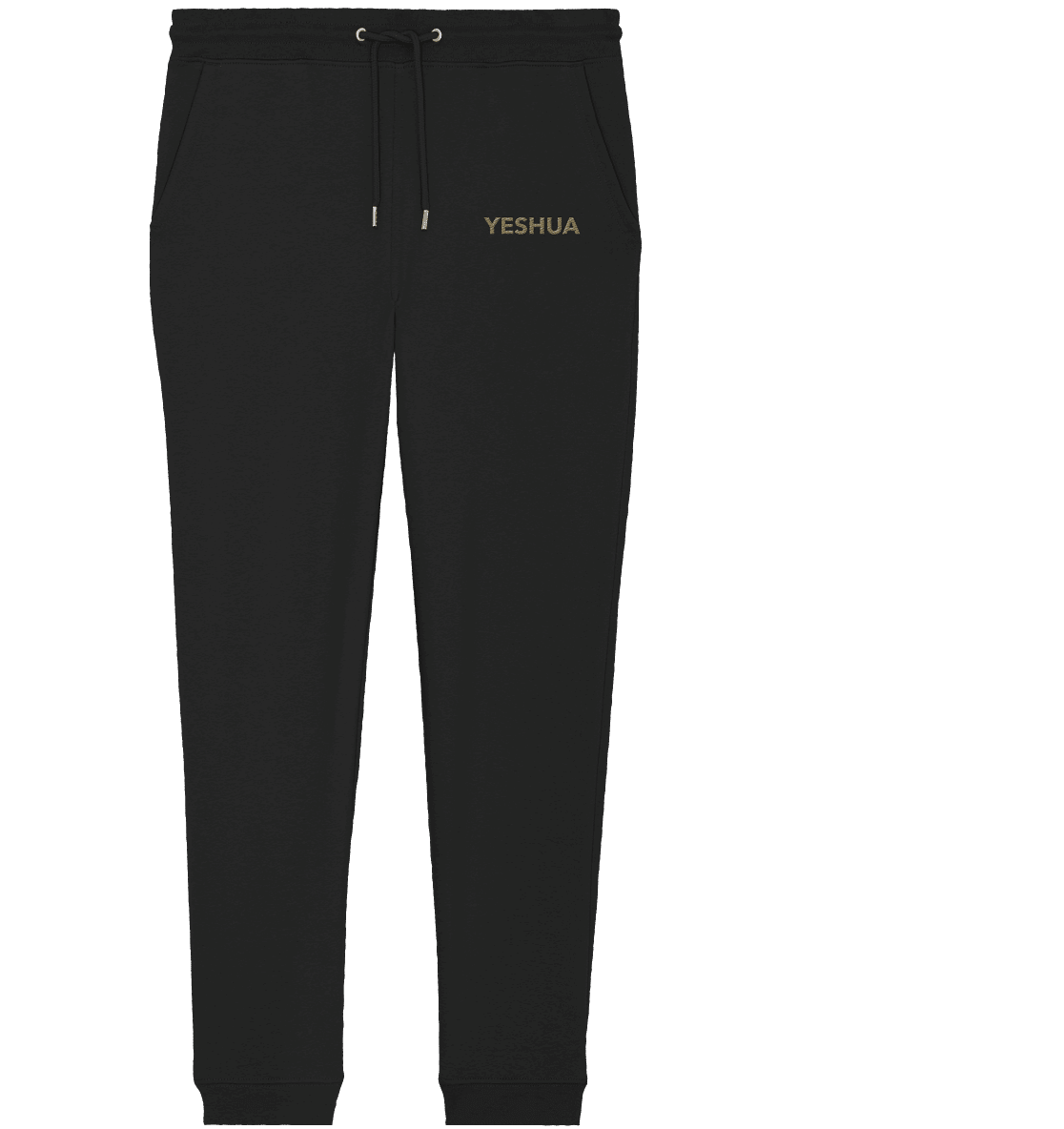 YESHUA – Der Name über allen Namen | Christliche Kleidung - Organic Jogger Pants (Stick) - Hosen - Black - GfoitMa