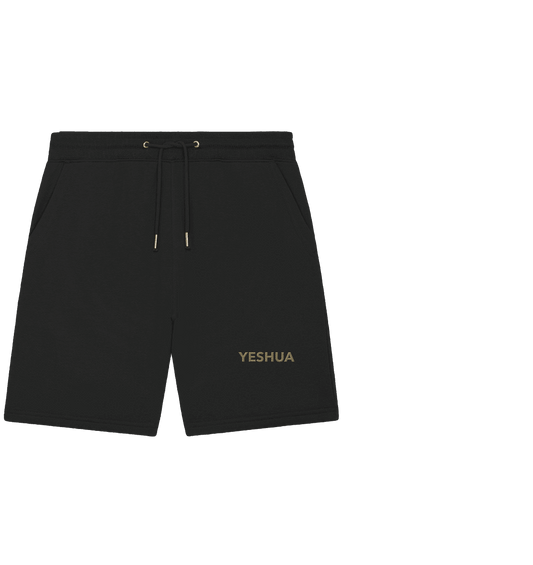 YESHUA – Der Name über allen Namen | Christliche Kleidung - Organic Jogger Shorts (Stick) - Hosen - Black - GfoitMa