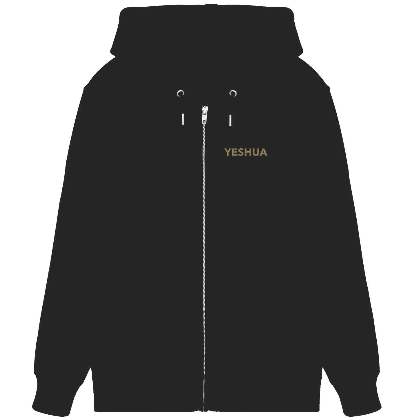 YESHUA – Der Name über allen Namen | Christliche Kleidung - Organic Zipper (Stick) - Jacken/ Zipper - Black - GfoitMa