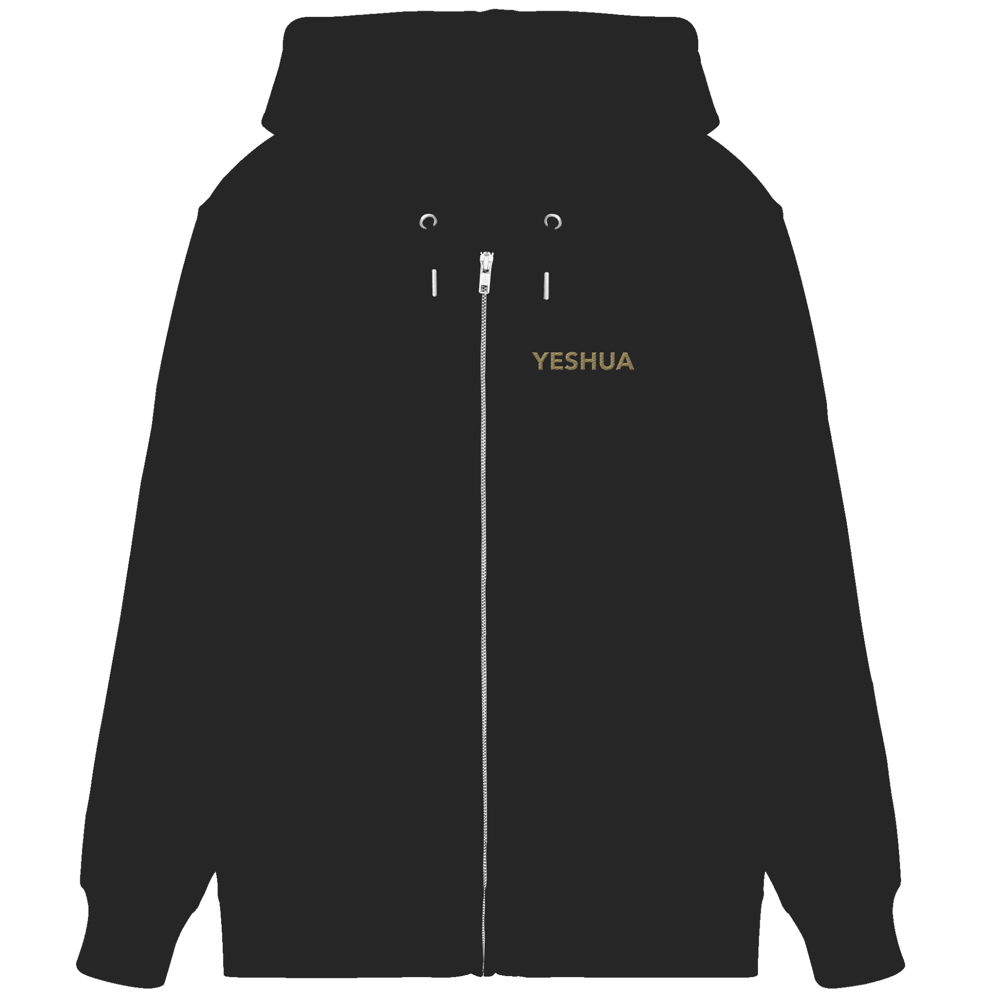 YESHUA – Der Name über allen Namen | Christliche Kleidung - Organic Zipper (Stick) - Jacken/ Zipper - Black - GfoitMa