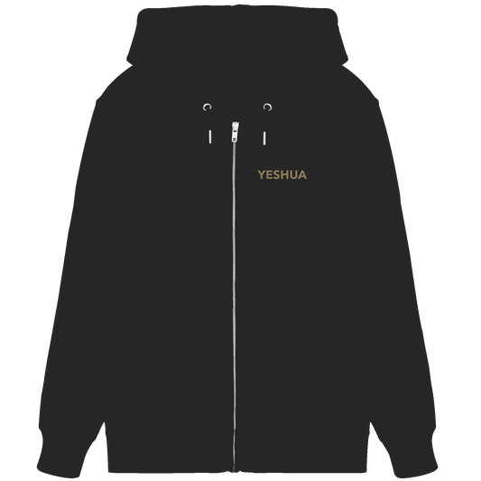 YESHUA – Der Name über allen Namen | Christliche Kleidung - Organic Zipper (Stick) - Jacken/ Zipper - Black - GfoitMa