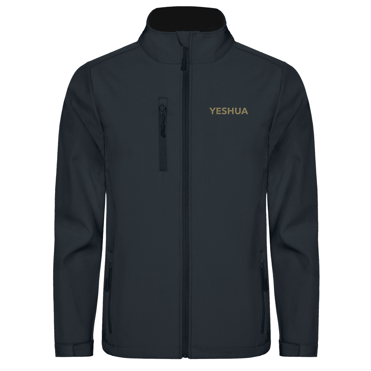 YESHUA – Der Name über allen Namen | Christliche Kleidung - Softshell Jacket - Jacken/ Zipper - Black 02 - GfoitMa