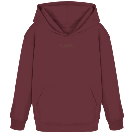 YESHUA – Der Name über allen Namen (Stick) | Christliche Kleidung - Kids Organic Hoodie - Kids & Babys - Burgundy - GfoitMa