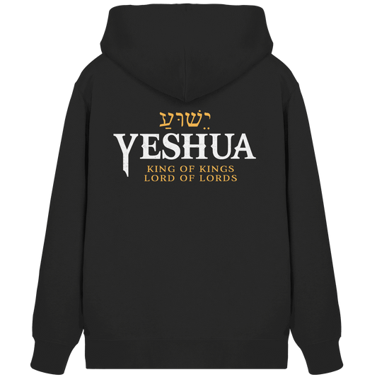 Yeshua – King of Kings, Lord of Lords | Christliches Design mit dem Namen Jesu - Organic Zipper - Jacken/ Zipper - Black - GfoitMa