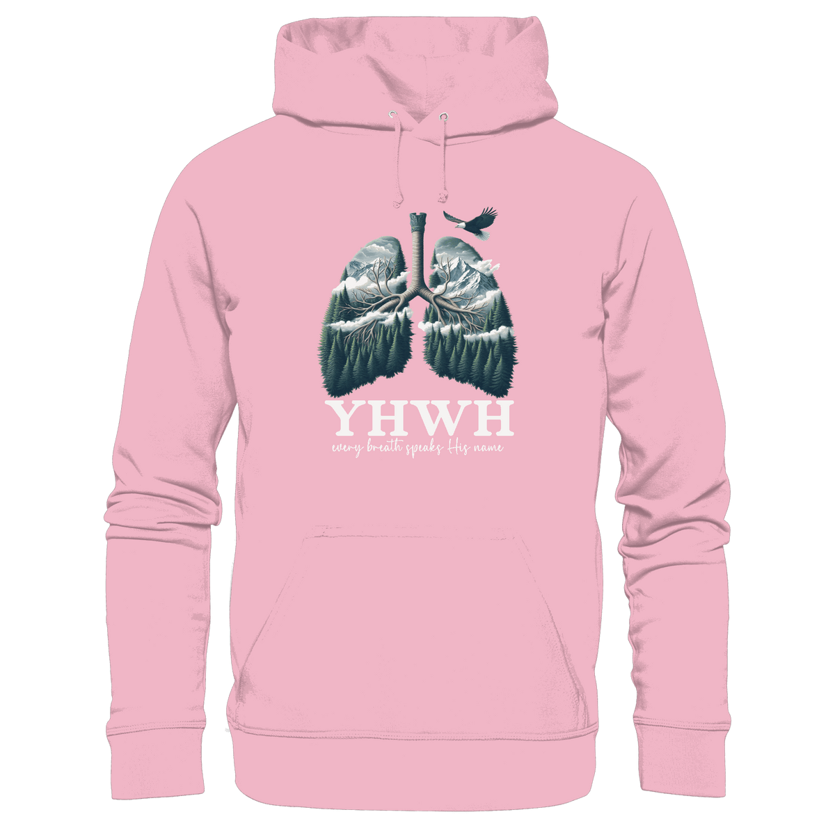 YHWH – Every Breath Speaks His Name | Atem des Lebens | Christliches Design - Kids Premium Hoodie - Kids & Babys - Light Pink - GfoitMa