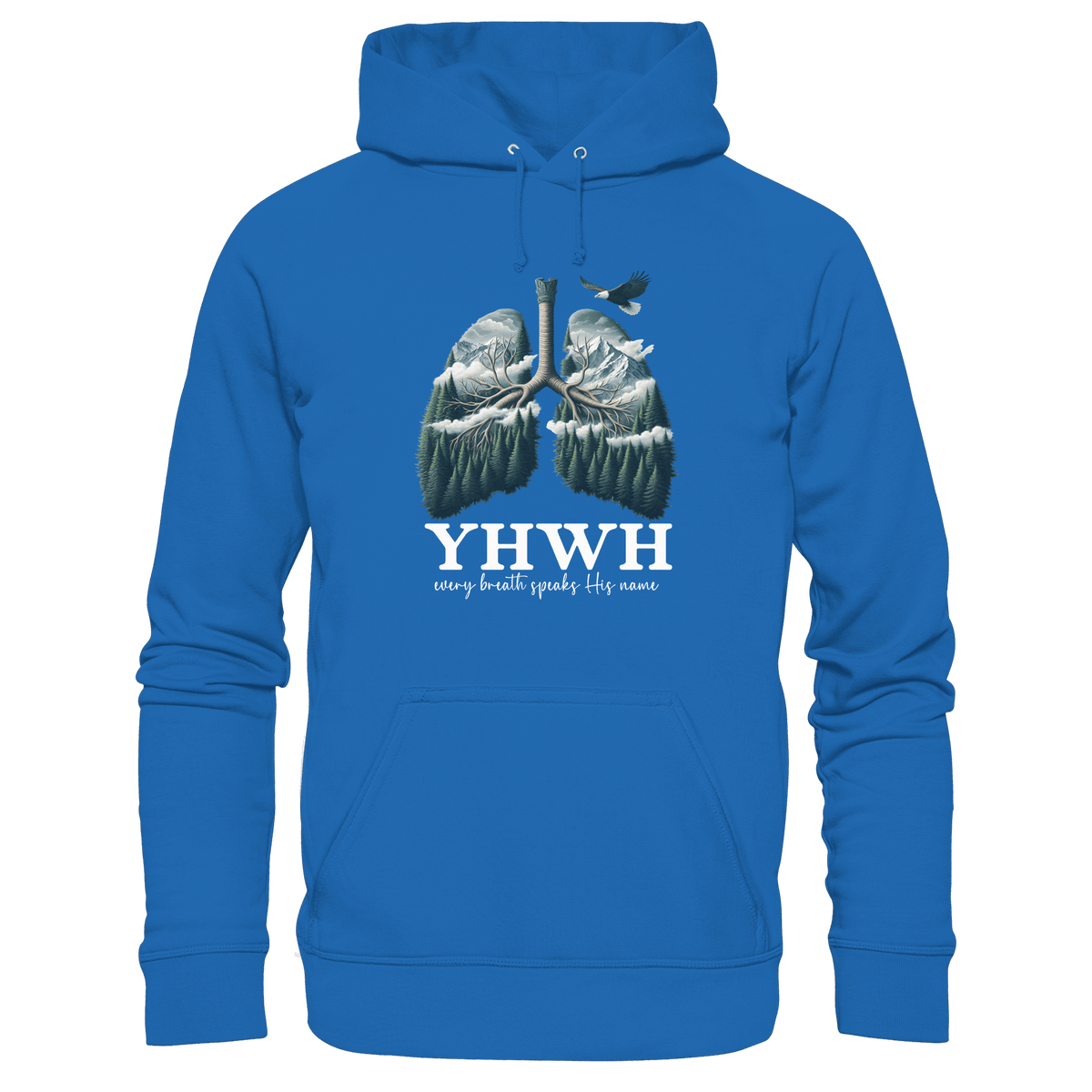 YHWH – Every Breath Speaks His Name | Atem des Lebens | Christliches Design - Kids Premium Hoodie - Kids & Babys - Royal Blau - GfoitMa