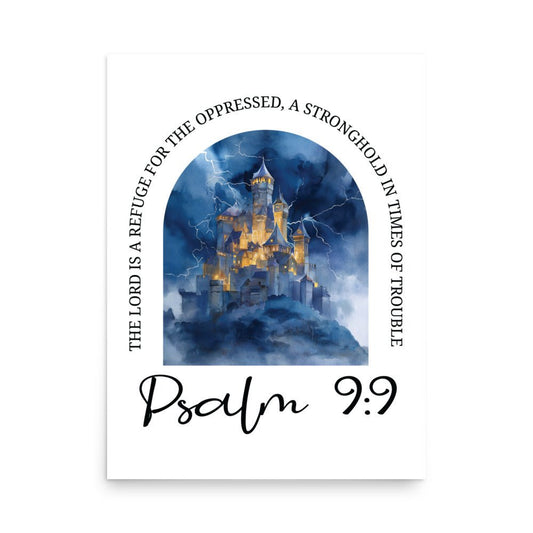 Zuflucht im Sturm – Psalm 9:9 - Poster - 18″×24″ - GfoitMa