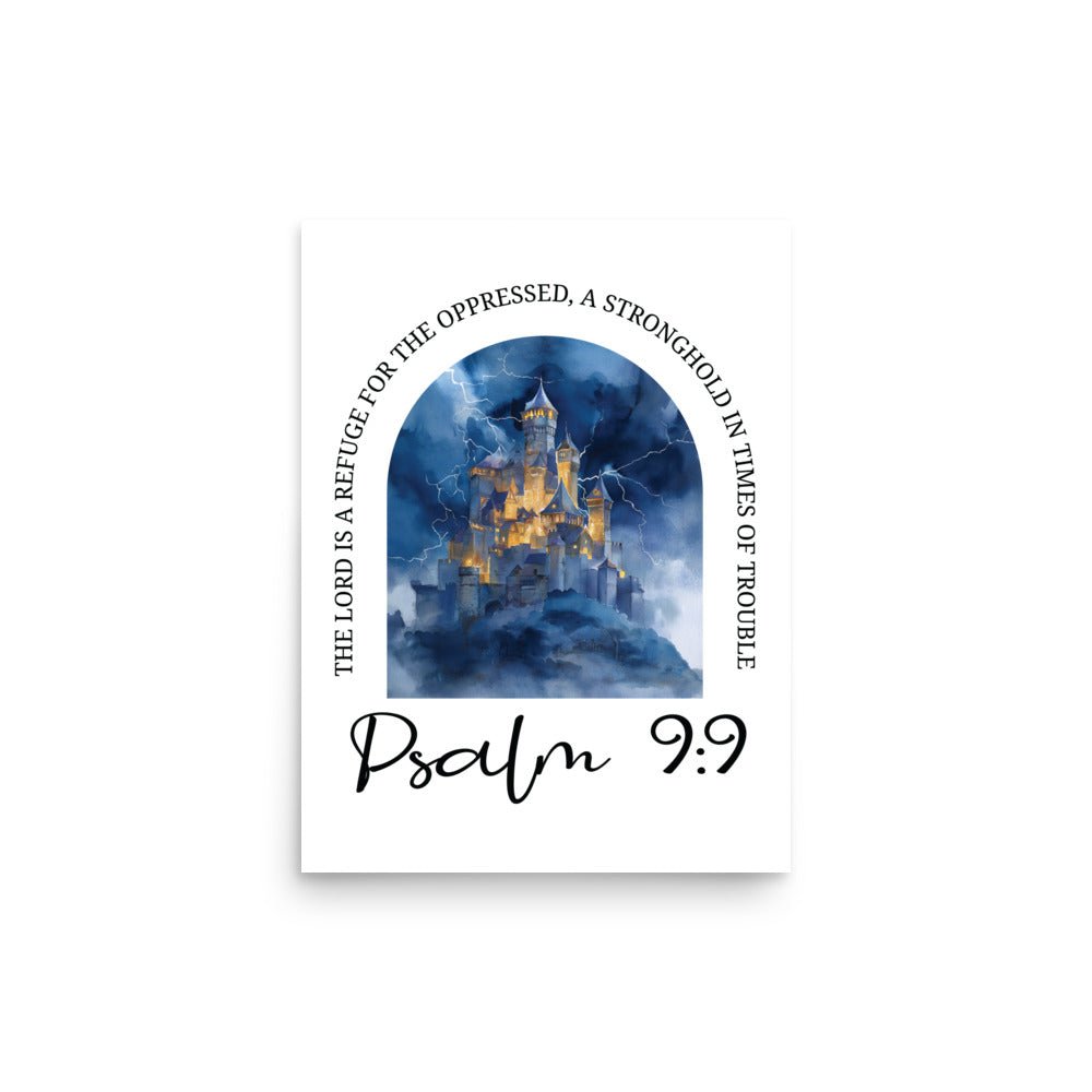 Zuflucht im Sturm – Psalm 9:9 - Poster - 12″×16″ - GfoitMa