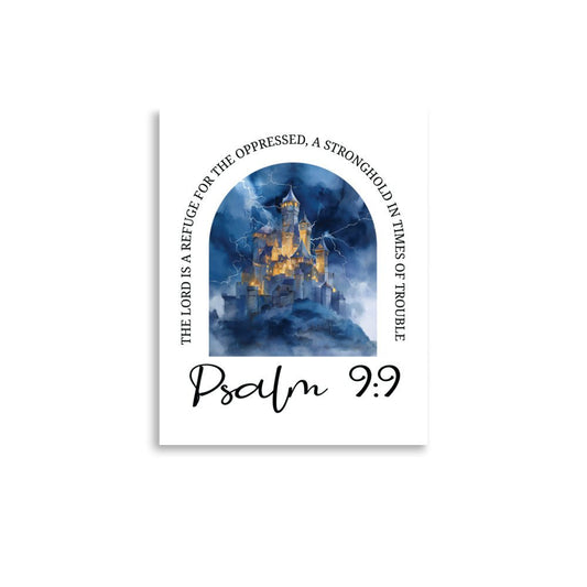 Zuflucht im Sturm – Psalm 9:9 - Poster - 11″×14″ - GfoitMa